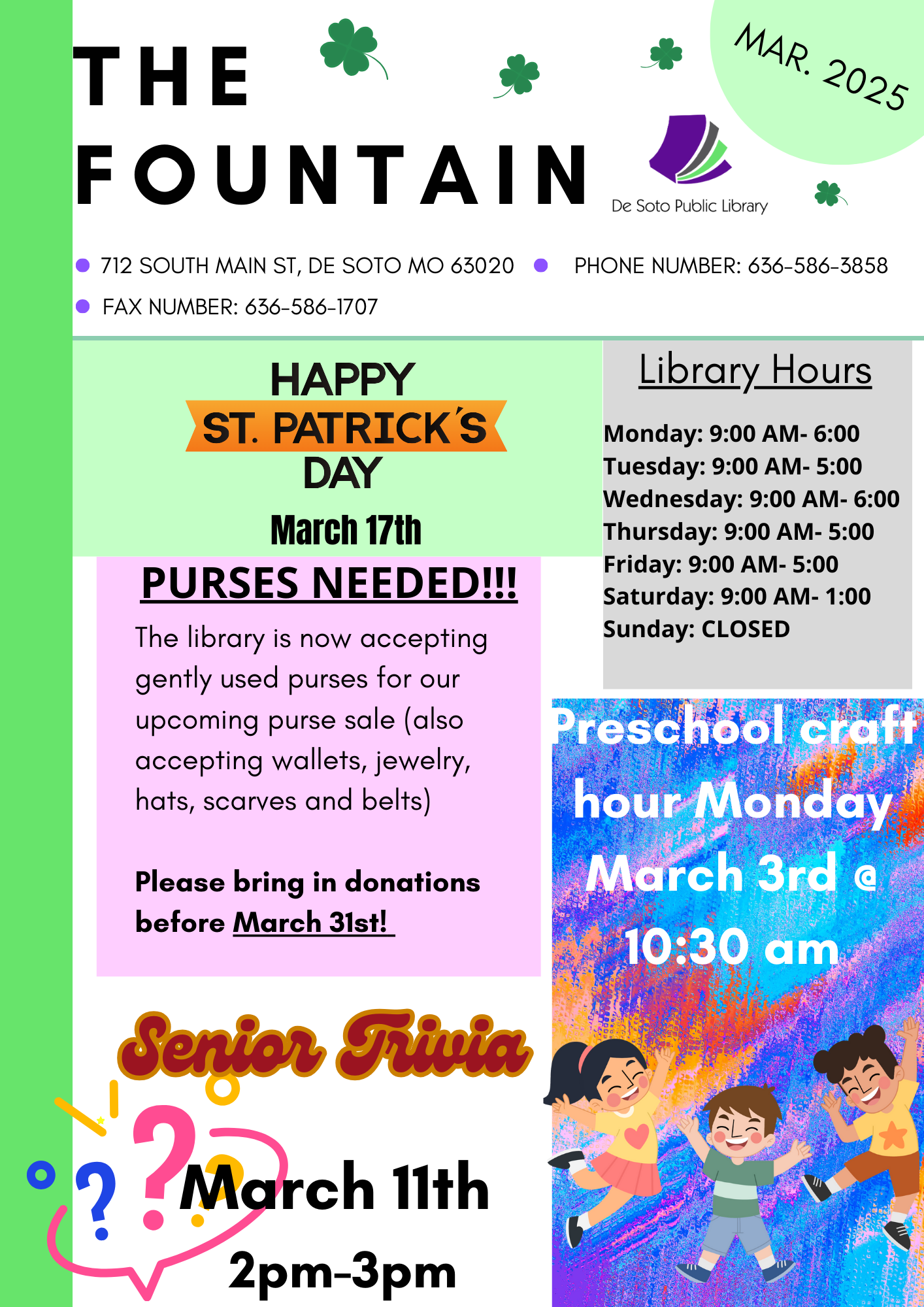 March 25 Newsletter pg1